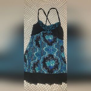 Free People Blue Floral Dress Sz 2